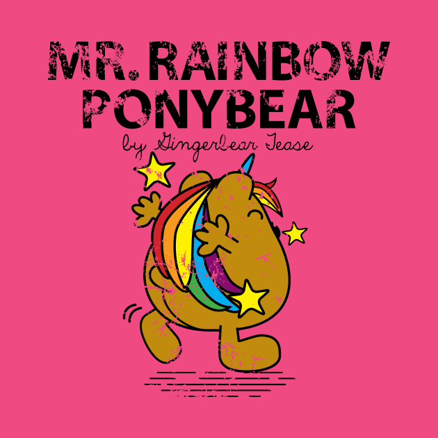 Mr. Rainbow Pony Bear by GingerbearTease