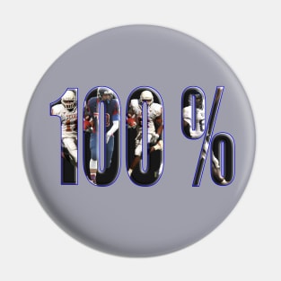 100% Football Pin