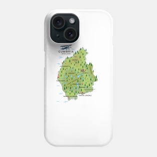 Cumbria England Map Phone Case