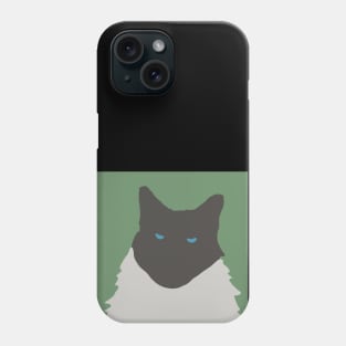 Abstract Cat on Green Phone Case