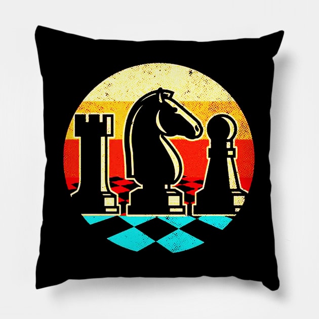 Chess Pieces Pillow by dgimstudio44