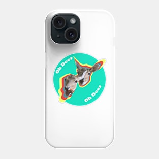 Oh deer, mint Phone Case