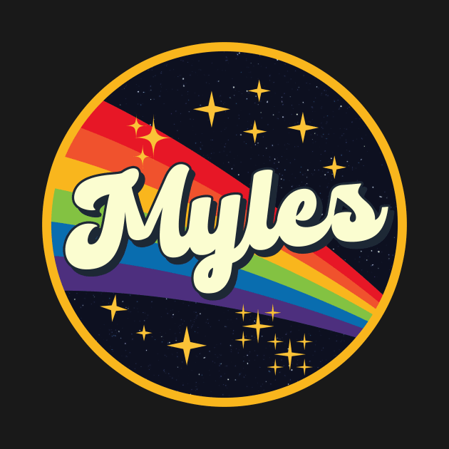 Myles // Rainbow In Space Vintage Style by LMW Art