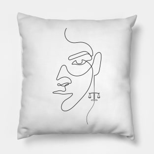 She's a Libra | One Line Drawing | One Line Art | Minimal | Minimalist Pillow