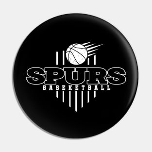 Vintage Pattern Spurs Sports Proud Name Classic Pin