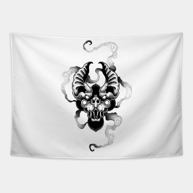 Bat smoke Tapestry by Sadhakaya