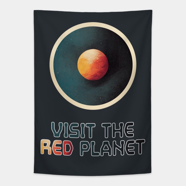 Travel ! Visit Mars ! Tapestry by AO01