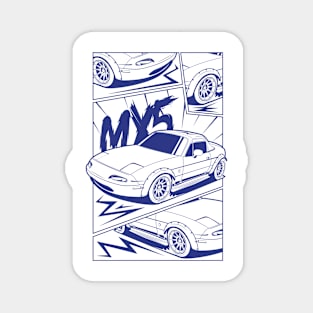 Blue print mx5 manga style Magnet