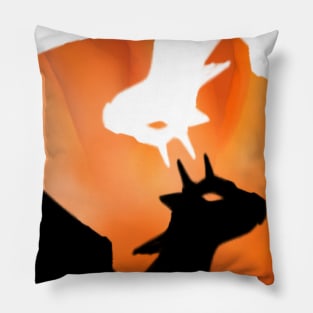 Yin and Yang dragons Pillow