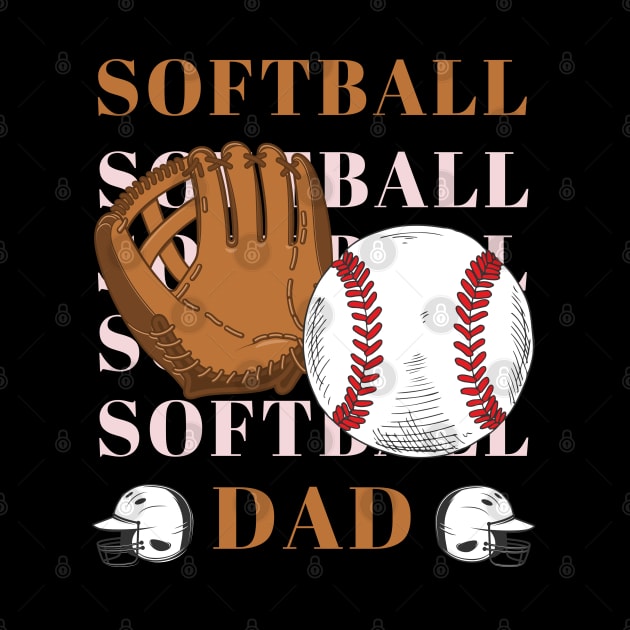 My Favorite Softball Player Calls Me Dad Gift for Softball Father daddy by BoogieCreates