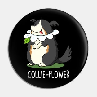 Collieflower Cute Collie Dog Pun Pin