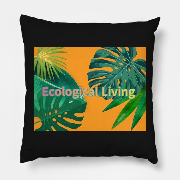 Eco-local living,palm tree,summer,summertime,summer season Pillow by zzzozzo