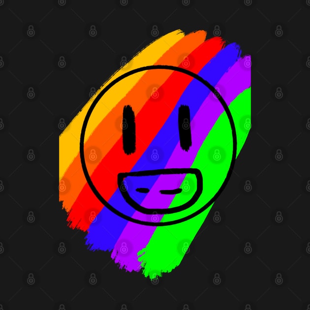 Rainbow Smiley Face by Usagicollection