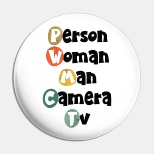 Person woman man camera TV Pin