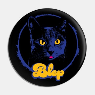 Blep! Cat (dark) Pin