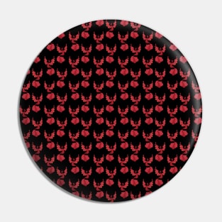 Red Phoenix Pattern Pin