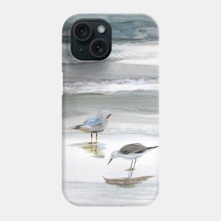 Sandpipers on the shoreline Phone Case