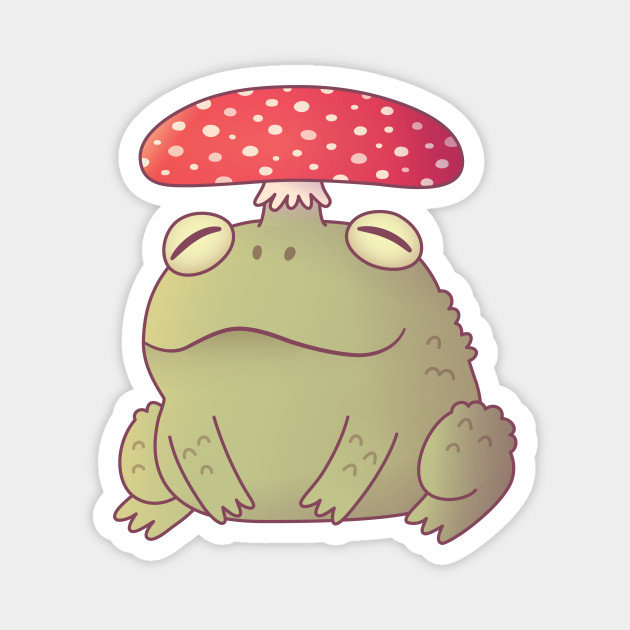 Cute Toad With Toadstool On Head - Toad - Magnet | TeePublic