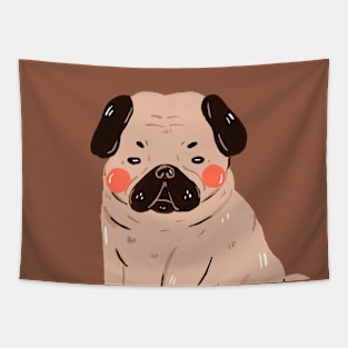 pug the dog Tapestry