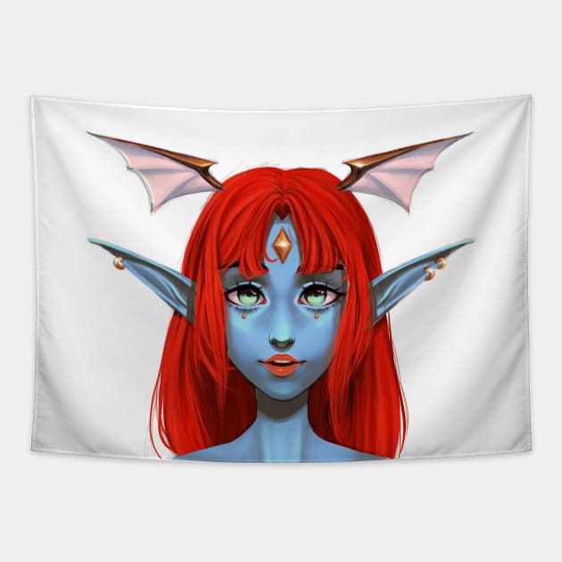 Demon Girl Print Tapestry by EmiliaMichaelis