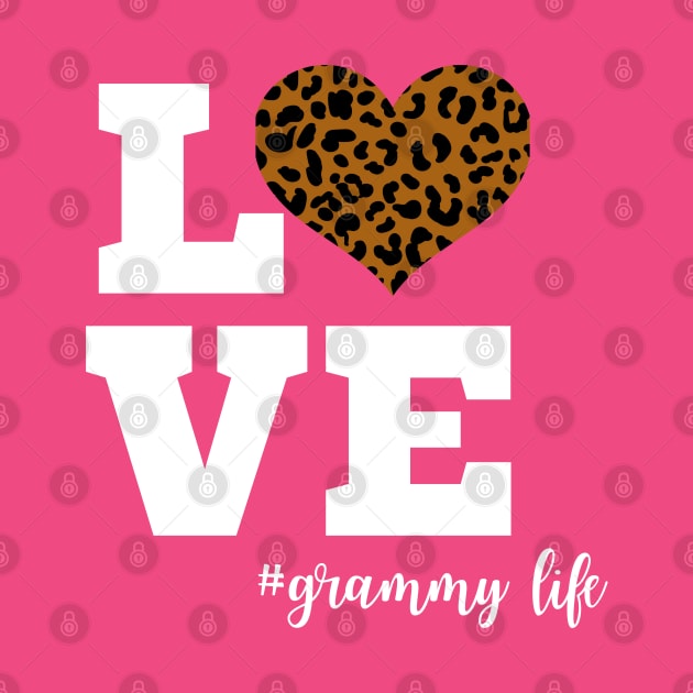 Love Grammy Life Leopard Print Heart by Hello Sunshine