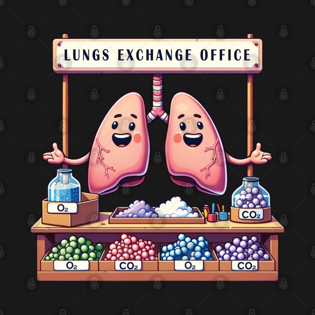 Lungs Exchange Office funny design for health workers by Kicosh