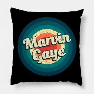 Graphic Marvin Name Retro Vintage Circle Pillow