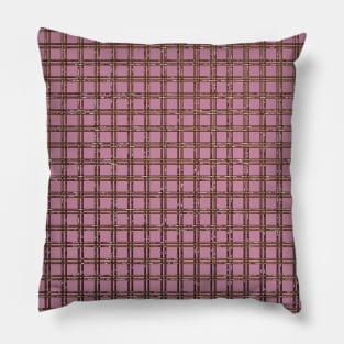 golden light pink lattice abstract pattern face mask light pink mask Pillow