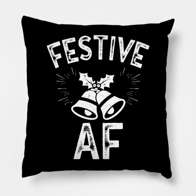 Festive AF Pillow by MZeeDesigns