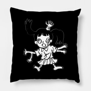 spooky creepy monoko monster girl redraw Pillow