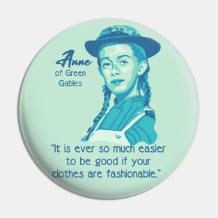 Anne of Green Gables Portrait and Quote Pin