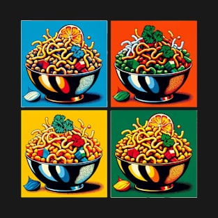 Pop Bhelpuri Art - Retro Indian Food T-Shirt