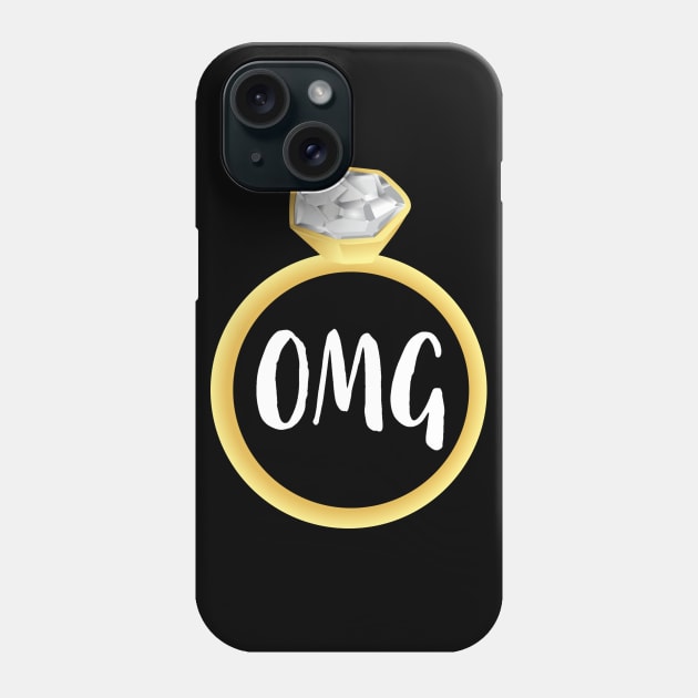 OMG Engaged Engagement Ring Princess Phone Case by ballhard