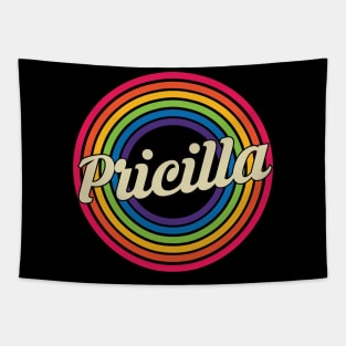 Pricilla - Retro Rainbow Style Tapestry
