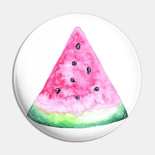 Watercolor watermelon Slices - Peachy Pink Pin