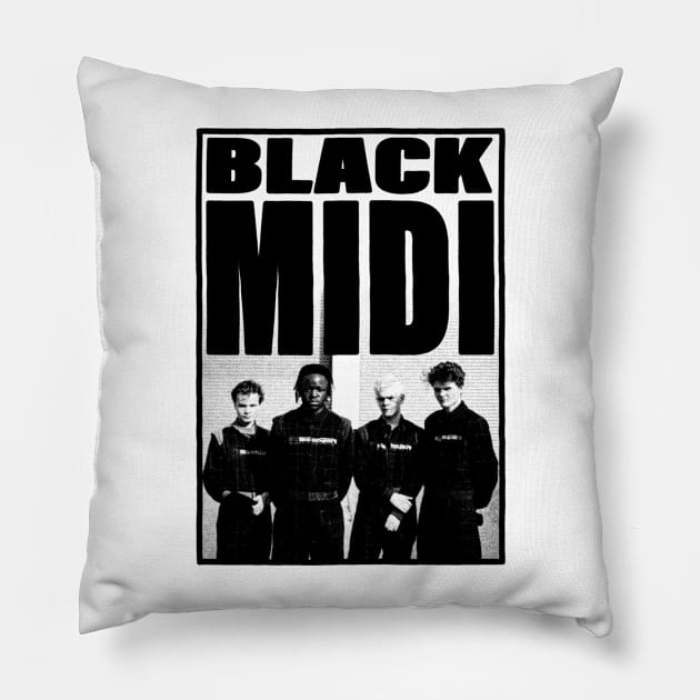 BLACK MIDI ART Pillow by SOMASHIRTS