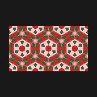 Crazy geometric Ugly Christmas Pinwheel Kaleidoscope T-Shirt