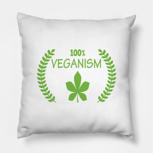 100% Veganism Pillow