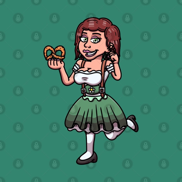 Oktoberfest Girl With Pretzel by TheMaskedTooner