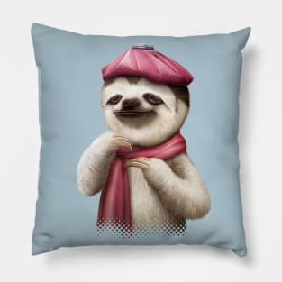 sloth in fever Pillow