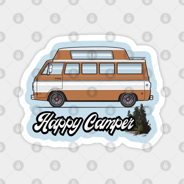 happy camper Magnet by JRCustoms44