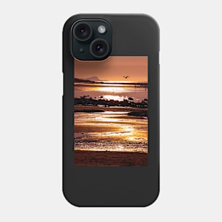 Sunset on the beach of the Scottish Town of North Berwick Phone Case