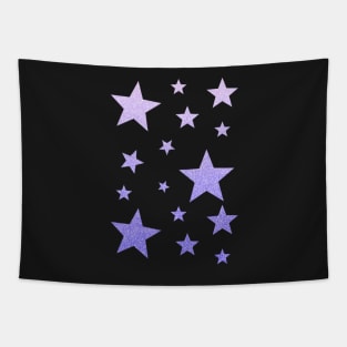 Pastel Purple Ombre Faux Glitter Stars Tapestry