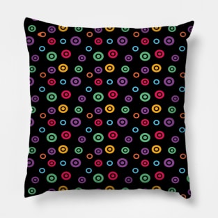 Funny Colorful Rings Pattern Pillow