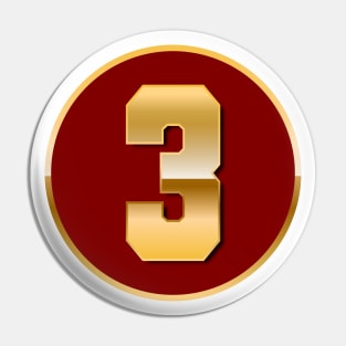 Gold Number 3 Pin