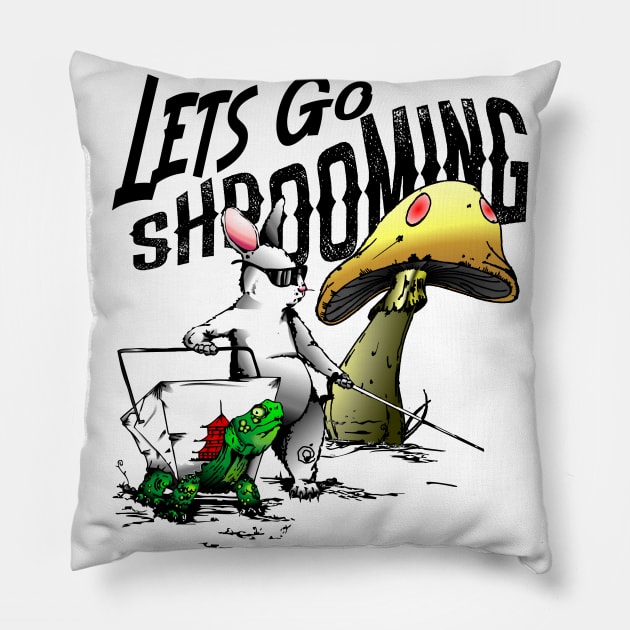 Lets Go Shrooming Pillow by Renegade Rags