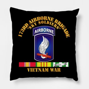 SSI - 173rd Airborne Brigade w VN SVC Ribbons Pillow