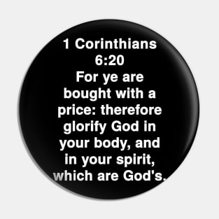 1 Corinthians 6:20  Bible Verse Typography KJV Pin