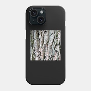 Tree bark background clock Phone Case