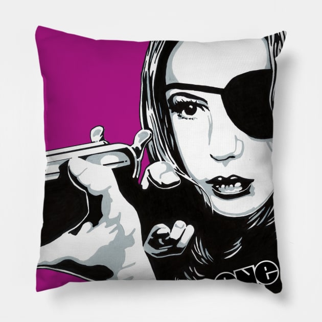 One Eye from Thriller A Cruel Picture Pillow by RustyRyan